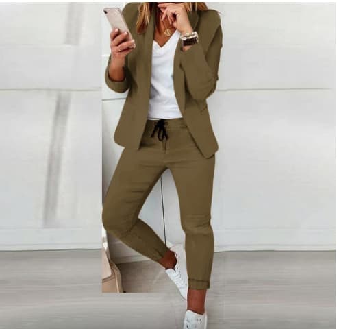 Ladies Fashion OL Suit Trousers Suit