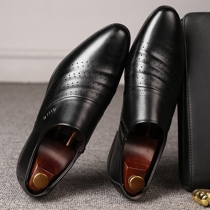 Casual Pointed Toe Leather Shoes Men