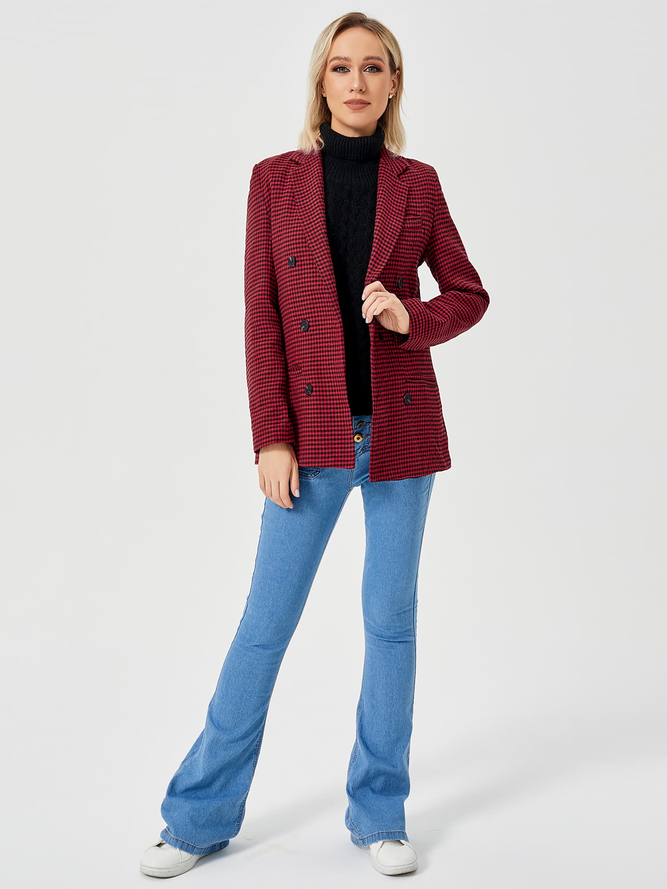 Womens Casual Blazer Jacket Long Sleeve Work 0ffice