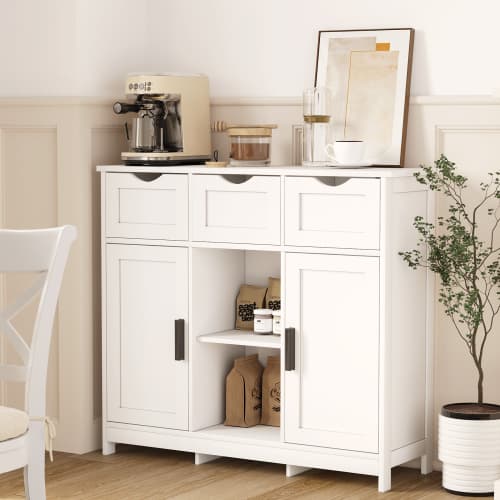 Storage Cabinets,Wooden Floor Cabinet,with Drawers And