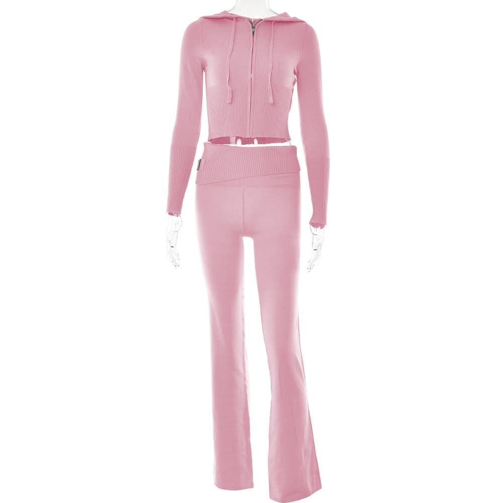 Hoodie Suit Sports Leisure Sexy Zip Long Sleeve